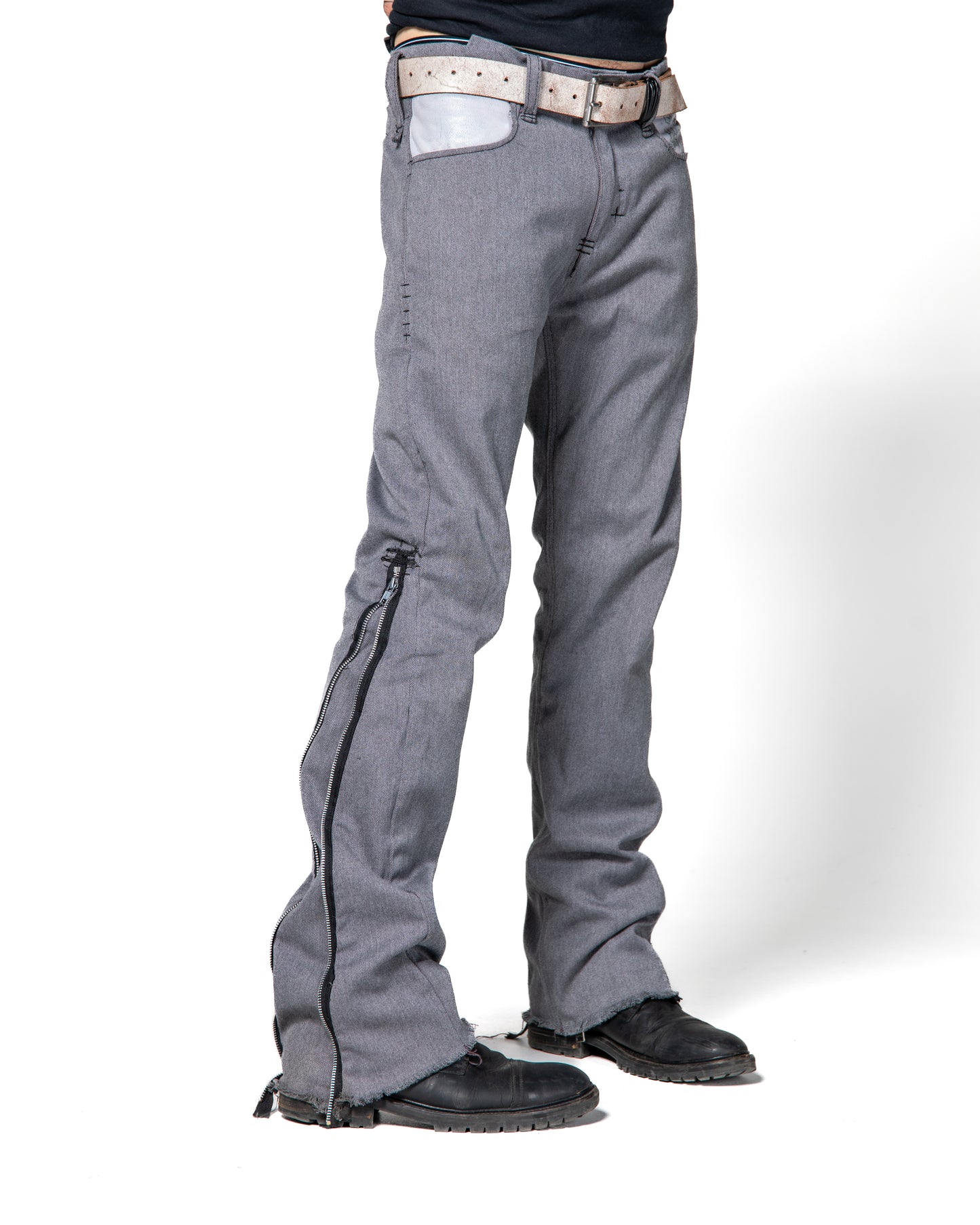 ZIPPER FLARE DENIM