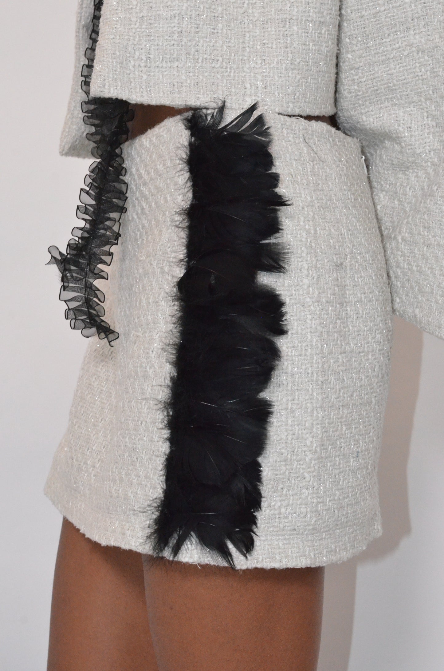 KRATER CROPPED TWEED SKIRT