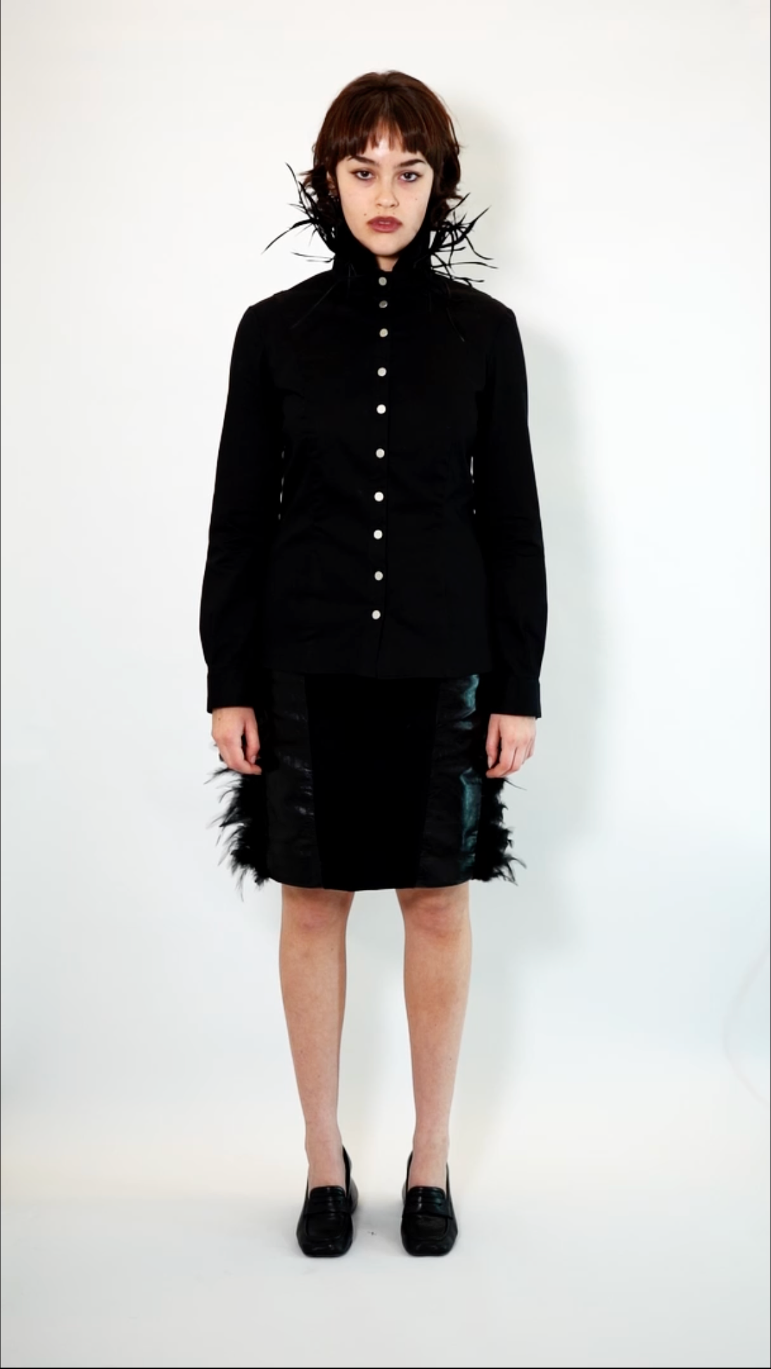 FEATHERED DRESS SHIRT