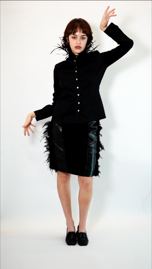 FEATHERED DRESS SHIRT