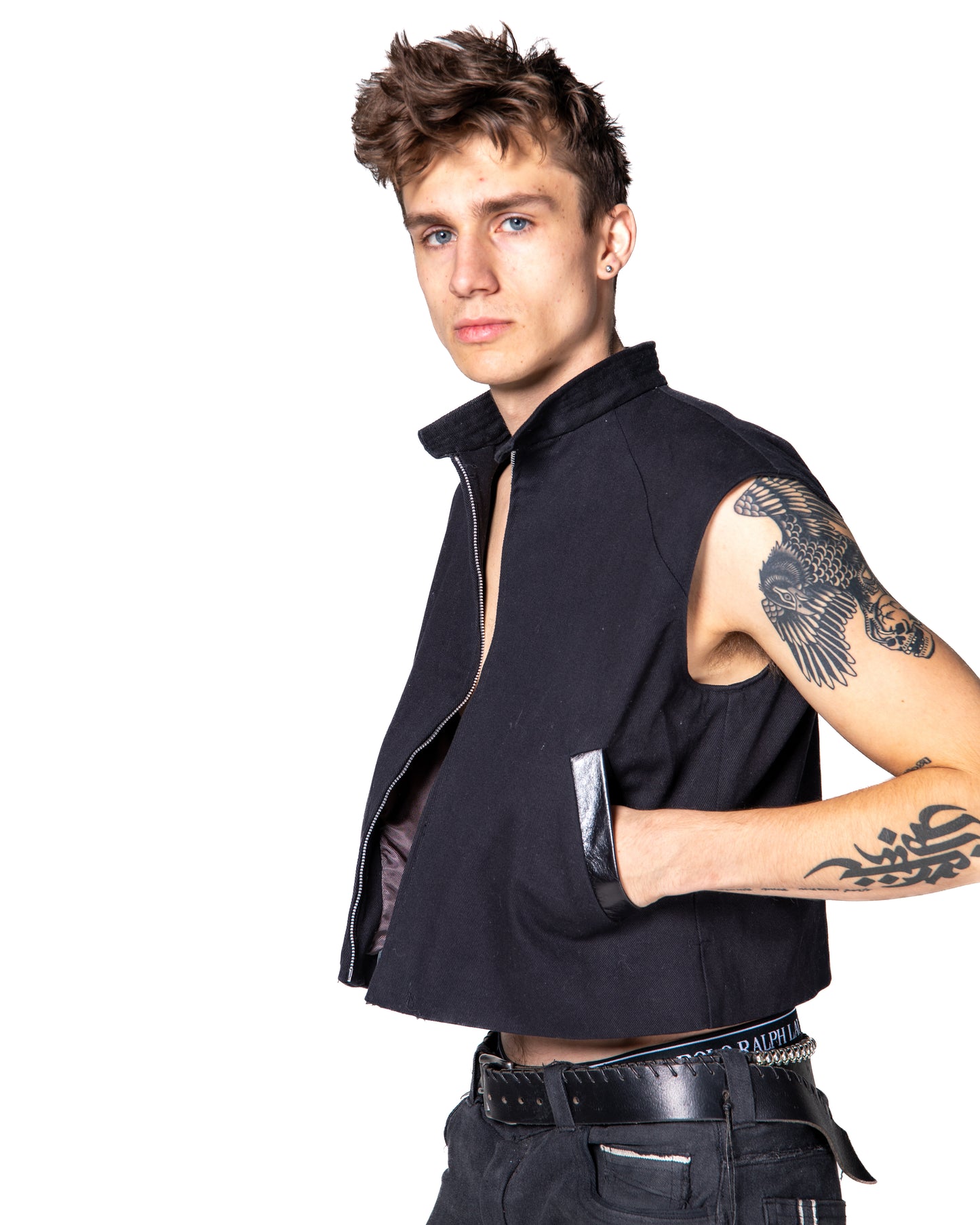 CROPPED MOTO VEST