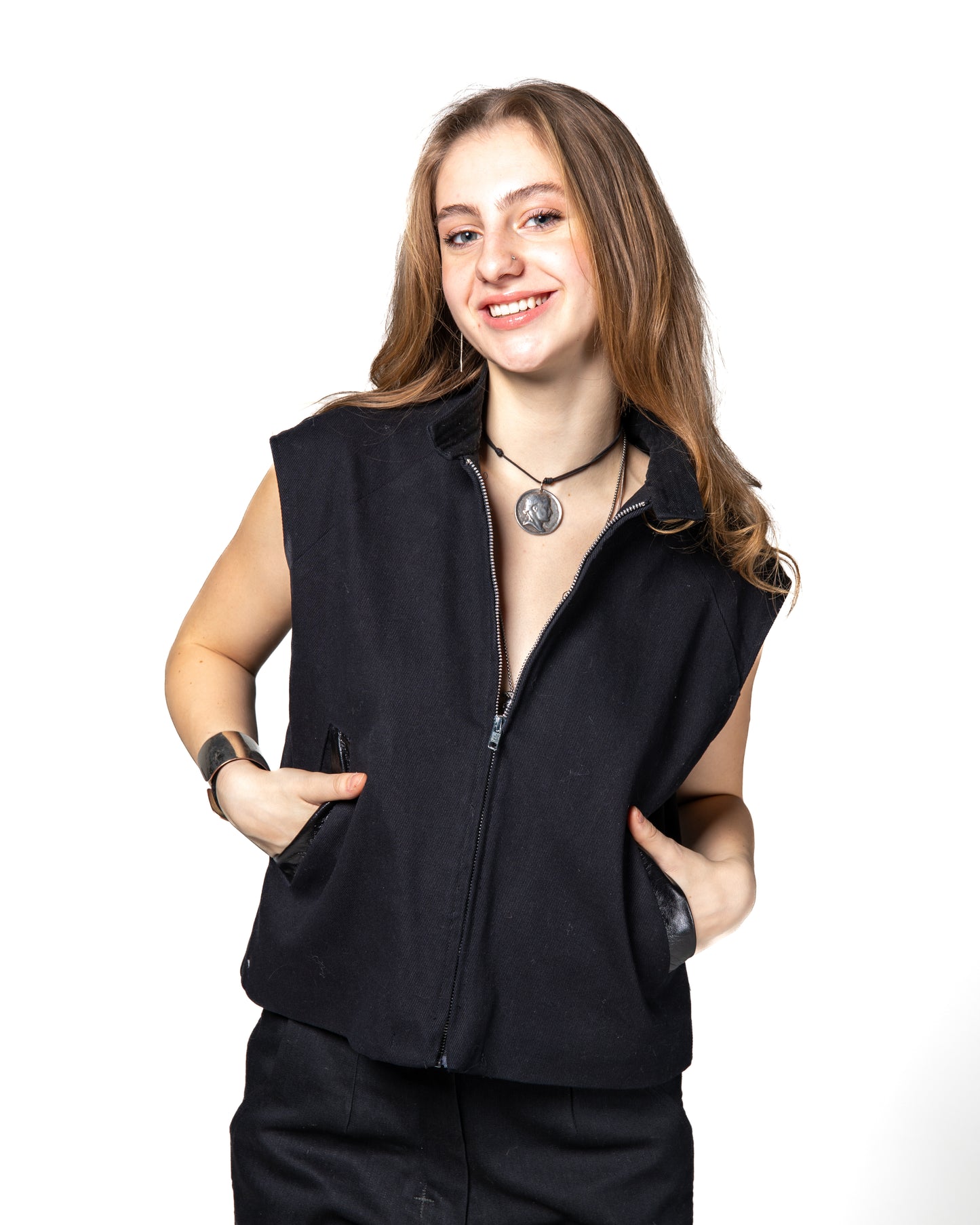 CROPPED MOTO VEST
